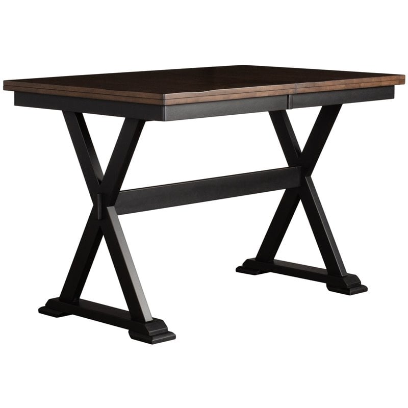 A-America Stone Creek Wood Extendable Counter Height Dining Table in Chickory