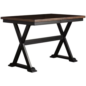 a-america stone creek wood extendable counter height dining table in chickory