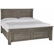 A-America Glacier Point Transitional Solid Wood King Panel Bed in Gray Stone