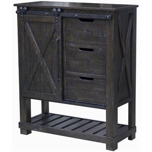 a-america sun valley rustic solid wood barn door chest