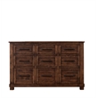 A-America Sun Valley 9-Drawers Farmhouse Wood Dresser in Rustic Timber Brown