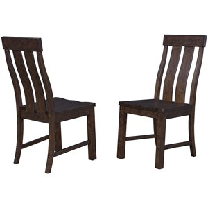 a-america henderson slatback dining side chair in muscavadi brown (set of 2)