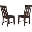 A-America Henderson Slatback Dining Side Chair in Muscavadi Brown (Set of 2)