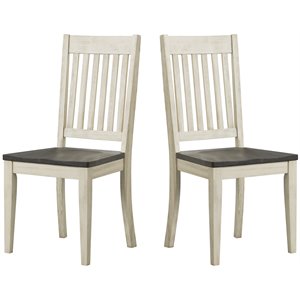 a-america huron transitional solid wood slatback dining side chair