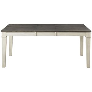 a-america huron transitional solid wood extendable dining table