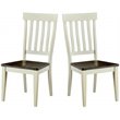 A-America Toluca Slatback Dining Side Chair in Chalk and Cocoa (Set of 2)