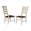 A-America Toluca Ladderback Dining Side Chair in Chalk and Cocoa (Set of 2)