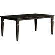 A-America Kingston Transitional Solid Wood Extendable Dining Table in Dark Brown