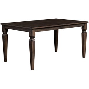 a-america kingston solid wood extendable counter height dining table in brown