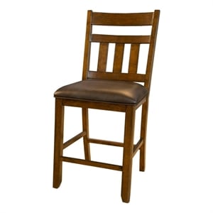 A-America Mason 24&quot Slatback Counter Stool in Hickory