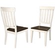 A-America Mariposa Slatback Dining Side Chair in Cocoa and Chalk (Set of 2)