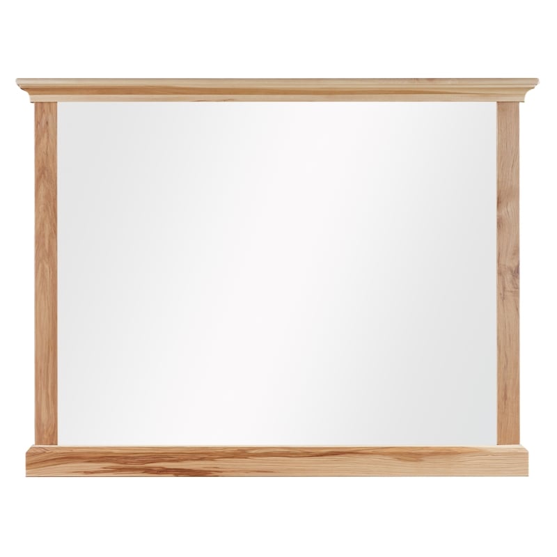 A-America Gallagher Transitional Solid Wood Mirror in Natural Hickory