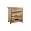 A-America Gallagher 3-Drawer Transitional Hickory Wood Nightstand in Natural
