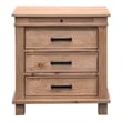 A-America Glacier Point Transitional Wood Nightstand in Distressed Natural