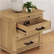 A-America Glacier Point Transitional Wood Nightstand in Distressed Natural