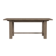 A-America Anacortes Modern Wood Trestle Table with Two Leaves in Taupe