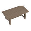 A-America Anacortes Modern Wood Trestle Table with Two Leaves in Taupe