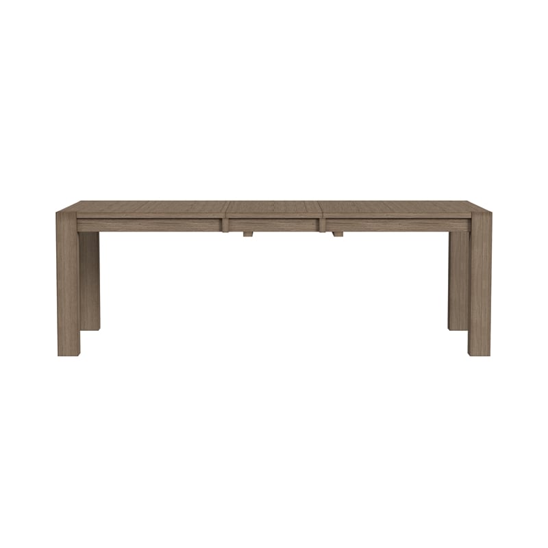 A-America Anacortes Modern Wood Table with Self Storing Leaf in Dark Taupe