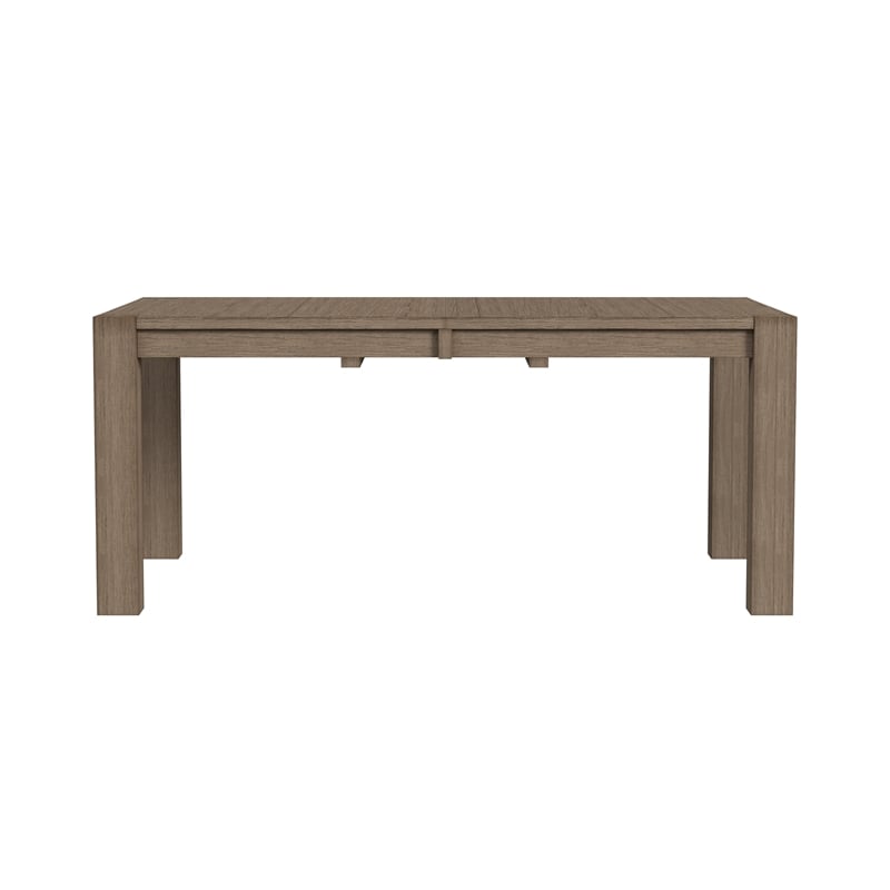 A-America Anacortes Modern Wood Table with Self Storing Leaf in Dark Taupe
