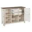 A-America Beacon Asian Hardwood Server in Smokey White and Peppercorn