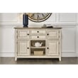 A-America Beacon Asian Hardwood Server in Smokey White and Peppercorn