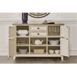 A-America Beacon Asian Hardwood Server in Smokey White and Peppercorn