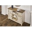 A-America Beacon Asian Hardwood Server in Smokey White and Peppercorn
