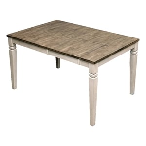 A-America Beacon Wood Dinette Table with Butterfly Leaf in White and Peppercorn