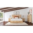 A-America Gallagher 2-Drawer Transitional Wood Queen Storage Bed in Natural