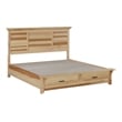 A-America Gallagher 2-Drawer Transitional Wood Queen Storage Bed in Natural