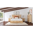 A-America Gallagher 2-Drawer Transitional Wood King Storage Bed in Natural