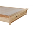 A-America Gallagher 2-Drawer Transitional Wood King Storage Bed in Natural