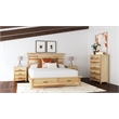 A-America Gallagher 2-Drawer Transitional Wood King Storage Bed in Natural