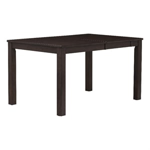 A-America Mariposa 36&quot-54&quot Transitional Solid Rubberwood Dinette Table in Gray
