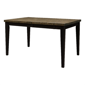 A-America Stormy Ridge 36&quot-54&quot Transitional Wood Dinette Table in Brown