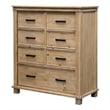 A-America Glacier Point Transitional New Zealand Pine Wood Chest in Natural
