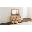 A-America Amish Highlands 7 Drawer Dresser & Mirror in Hickory
