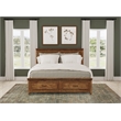 A-America Bandalier Solid Wood California King Storage Bed in Hickory