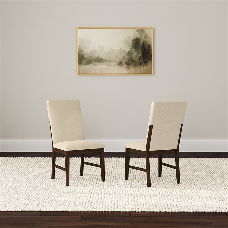 A-America Berkeley Upholstered Side Chair in Hickory (Set of 2)