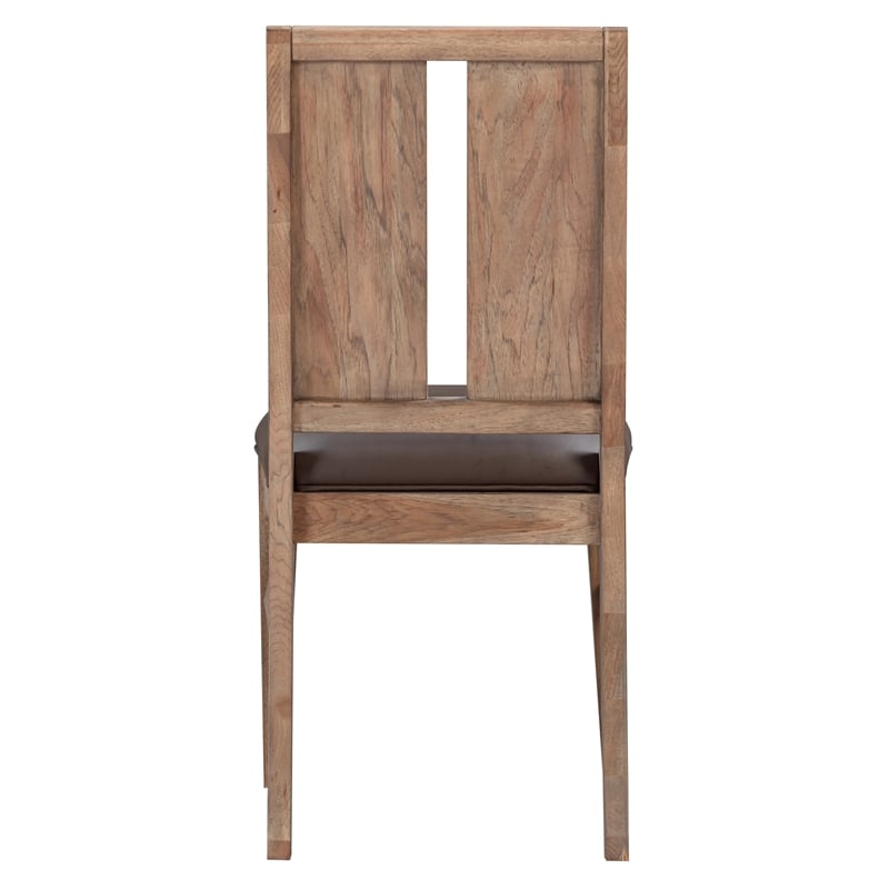 A-America Casual Loft Panel Back Upholstered Side Chair in Hickory (Set of 2)