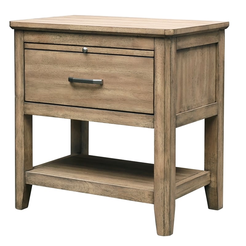 A-America Geo Heights Nightstand in Hickory