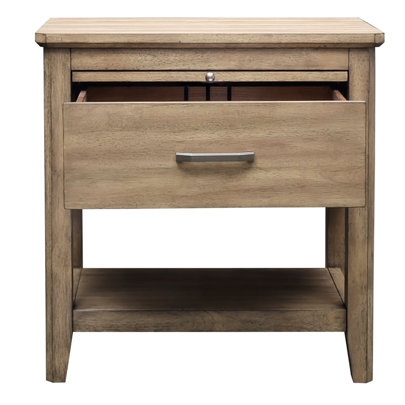 A-America Geo Heights Nightstand in Hickory