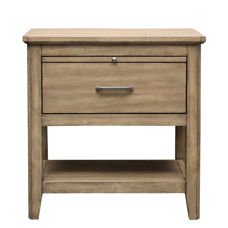 A-America Geo Heights Nightstand in Hickory