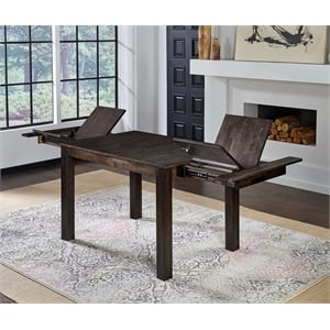 A-America Mariposa 64&quot - 100&quot Gathering Height Leg Table w/ 18&quotLeaves in Hickory