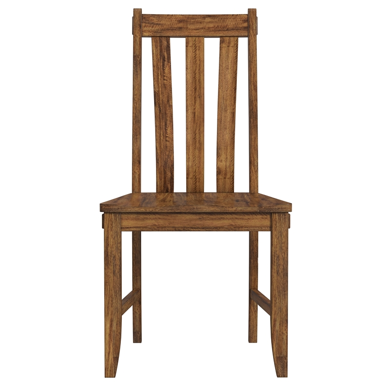 A-America Silverdale Slatback Chair with Wood Seat in Hickory (Set of 2)