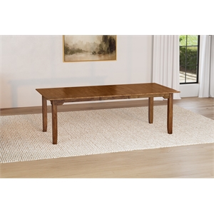 A-America Silverdale 70&quot - 90&quot Leg Table w/ 20&quot Self-Storing Leaf in Hickory