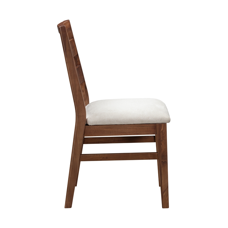 A-America Voss Ladderback Upholstered Side Chair in Hickory (Set of 2)