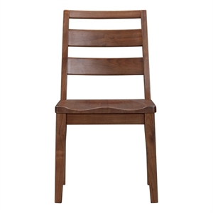 A-America Voss Ladderback Upholstered Side Chair in Hickory (Set of 2)