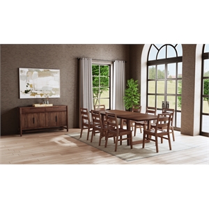 A-America Voss 78&quot - 96&quot Dining Table in Hickory