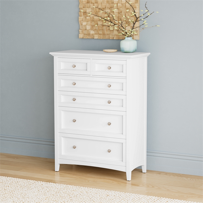 A-America Westlake Solid Wood 6-Drawers Bedroom Chest in Hickory